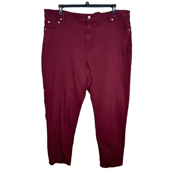 NWT Michael Michael Kors Selma Skinny Highrise Jeans Merlot 24W - Picture 3 of 8